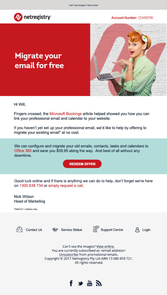 Fred&Co Advertising Brisbane Netregistry Emails