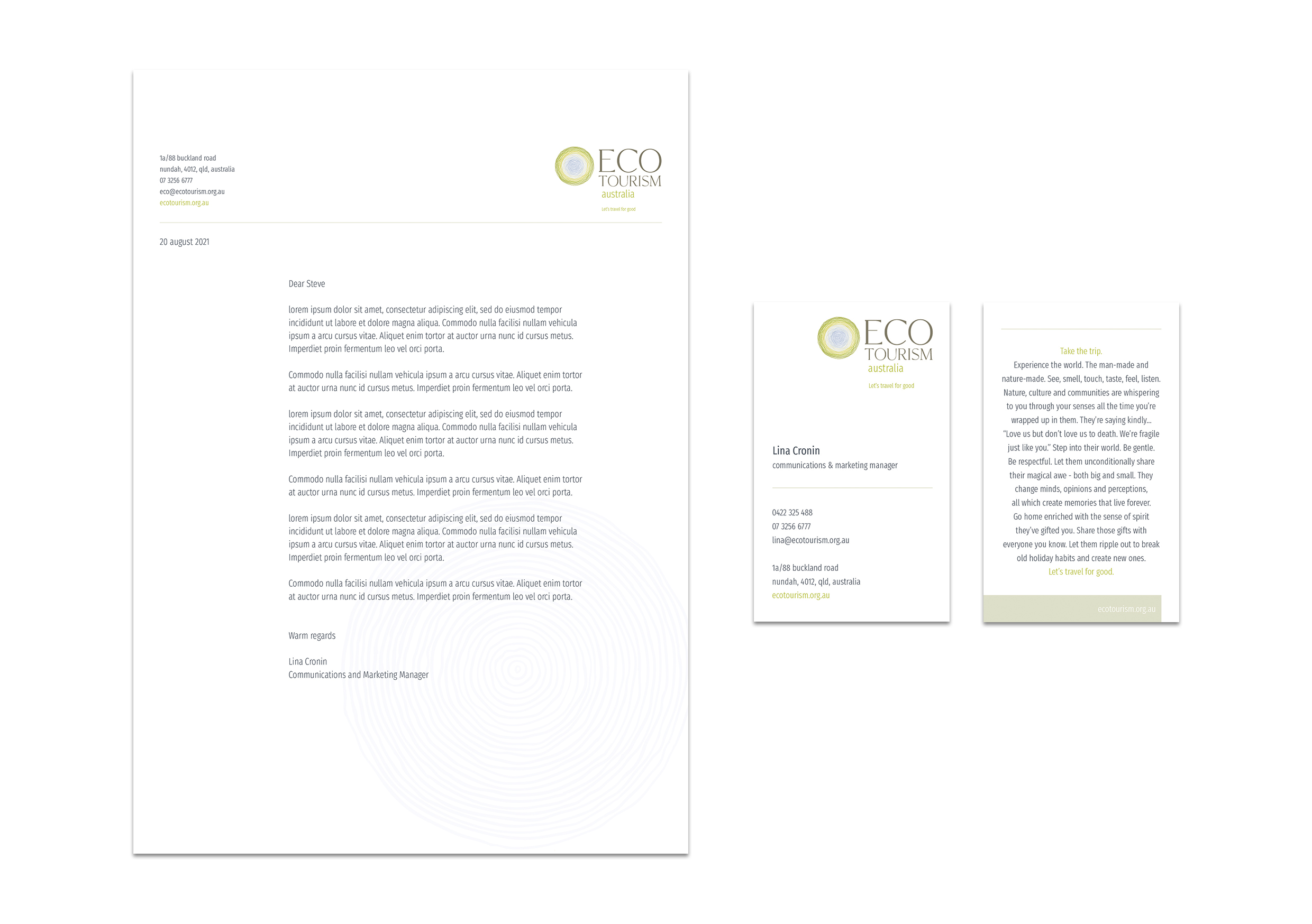 Fred&Co_Brisbane_Ecotourism_Australia_Bizcard_Letter